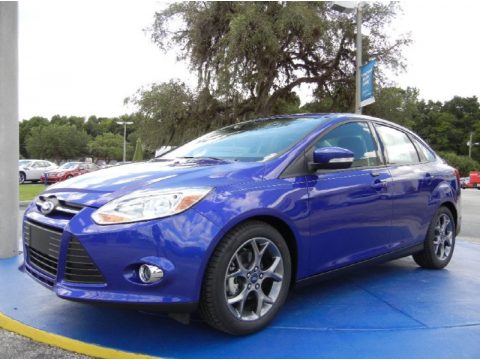 Performance Blue Ford Focus SE Sedan.  Click to enlarge.