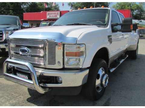 Oxford White Ford F350 Super Duty Lariat Crew Cab 4x4 Dually.  Click to enlarge.