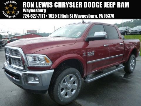 Deep Cherry Red Crystal Pearl Ram 2500 Laramie Crew Cab 4x4.  Click to enlarge.