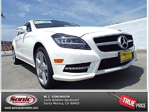 Diamond White Metallic Mercedes-Benz CLS 550 Coupe.  Click to enlarge.