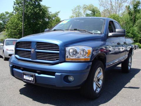 Atlantic Blue Pearl Dodge Ram 1500 Sport Quad Cab 4x4.  Click to enlarge.