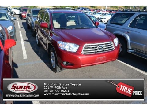 Salsa Red Pearl Toyota Highlander 4WD.  Click to enlarge.