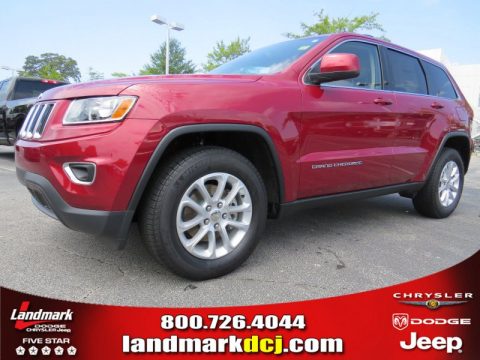 Deep Cherry Red Crystal Pearl Jeep Grand Cherokee Laredo.  Click to enlarge.