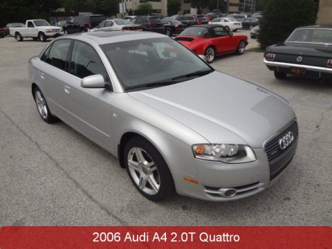 Light Silver Metallic Audi A4 2.0T quattro Sedan.  Click to enlarge.