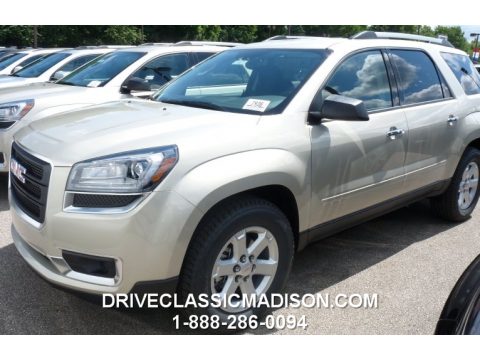 Champagne Silver Metallic GMC Acadia SLE AWD.  Click to enlarge.