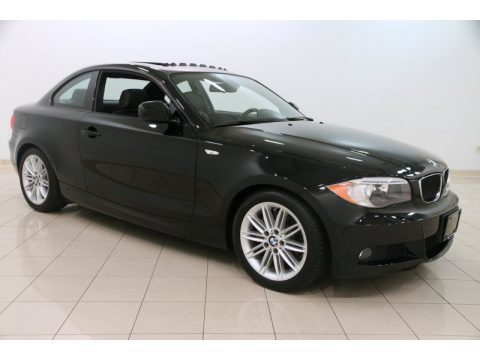 Jet Black BMW 1 Series 128i Coupe.  Click to enlarge.