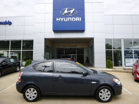 Charcoal Gray Hyundai Accent GS 3 Door.  Click to enlarge.