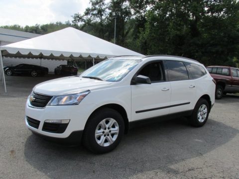 White Chevrolet Traverse LS.  Click to enlarge.