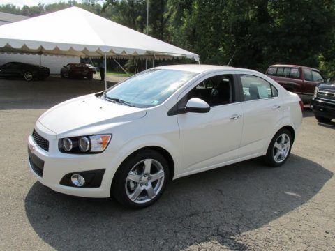 White Diamond Tricoat Chevrolet Sonic LTZ Sedan.  Click to enlarge.