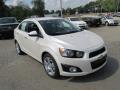 Front 3/4 View of 2014 Chevrolet Sonic LTZ Sedan #8