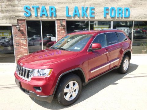 Deep Cherry Red Crystal Pearl Jeep Grand Cherokee Laredo 4x4.  Click to enlarge.