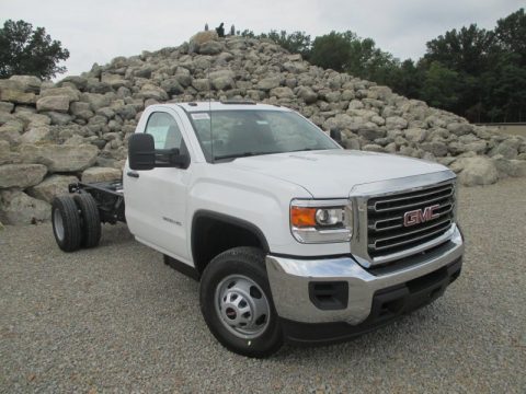 Summit White GMC Sierra 3500HD Work Truck Regular Cab Chassis.  Click to enlarge.