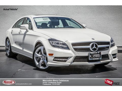 Diamond White Metallic Mercedes-Benz CLS 550 Coupe.  Click to enlarge.