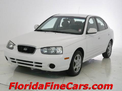 Nordic White Hyundai Elantra GLS Sedan.  Click to enlarge.