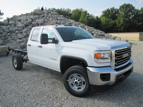 Summit White GMC Sierra 2500HD Double Cab Chassis.  Click to enlarge.