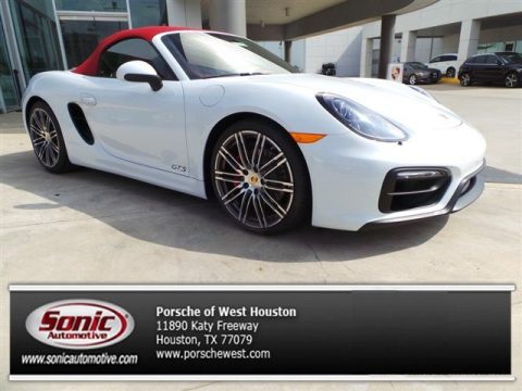 White Porsche Boxster GTS.  Click to enlarge.