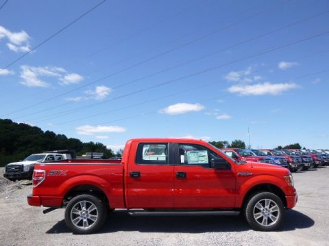 Race Red Ford F150 STX SuperCrew 4x4.  Click to enlarge.