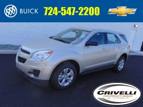 Champagne Silver Metallic Chevrolet Equinox LS AWD.  Click to enlarge.