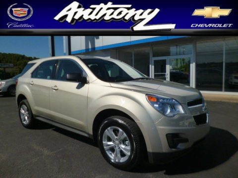 Champagne Silver Metallic Chevrolet Equinox LS AWD.  Click to enlarge.