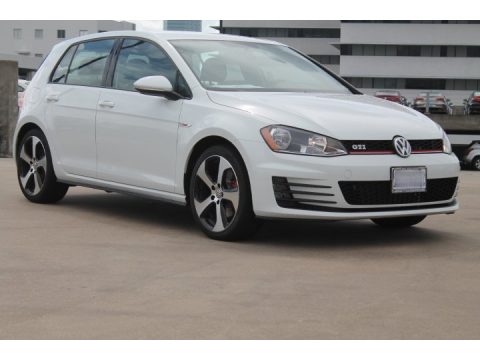 Pure White Volkswagen Golf GTI 4-Door 2.0T S.  Click to enlarge.