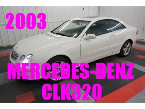Alabaster White Mercedes-Benz CLK 320 Coupe.  Click to enlarge.