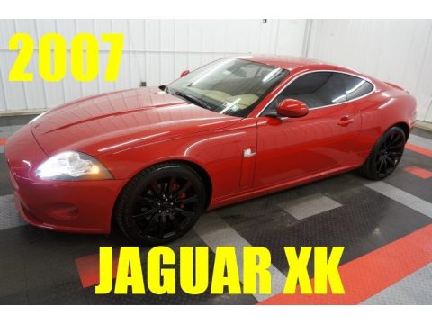 Salsa Red Jaguar XK XK8 Coupe.  Click to enlarge.