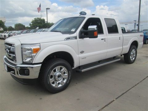 White Platinum Ford F250 Super Duty King Ranch Crew Cab 4x4.  Click to enlarge.