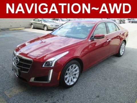 Red Obsession Tintcoat Cadillac CTS Luxury Sedan AWD.  Click to enlarge.