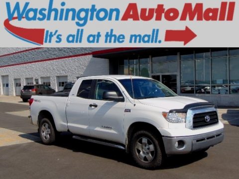 Super White Toyota Tundra SR5 TRD Double Cab 4x4.  Click to enlarge.