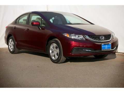 Crimson Pearl Honda Civic LX Sedan.  Click to enlarge.