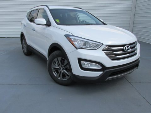 Frost White Pearl Hyundai Santa Fe Sport FWD.  Click to enlarge.