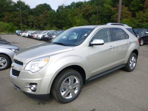 Champagne Silver Metallic Chevrolet Equinox LTZ AWD.  Click to enlarge.