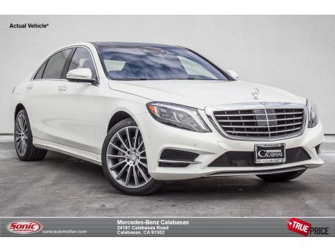 Diamond White Metallic Mercedes-Benz S 550 Sedan.  Click to enlarge.