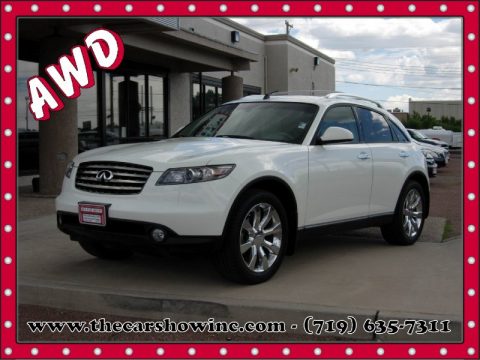 Ivory Pearl White Infiniti FX 35 AWD.  Click to enlarge.