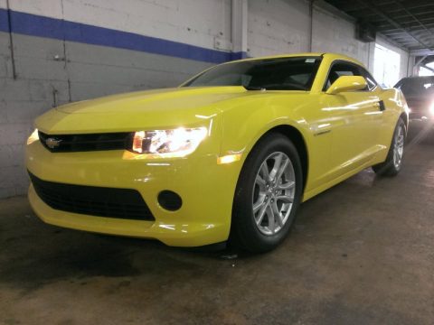 Bright Yellow Chevrolet Camaro LS Coupe.  Click to enlarge.