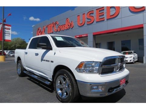 Bright White Dodge Ram 1500 Big Horn Crew Cab 4x4.  Click to enlarge.