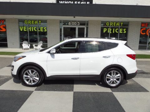 Frost White Pearl Hyundai Santa Fe Sport 2.0T.  Click to enlarge.