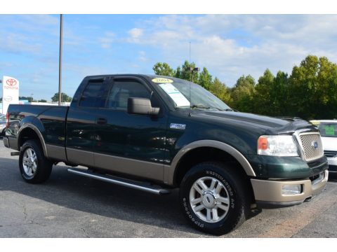 Aspen Green Metallic Ford F150 Lariat SuperCab 4x4.  Click to enlarge.