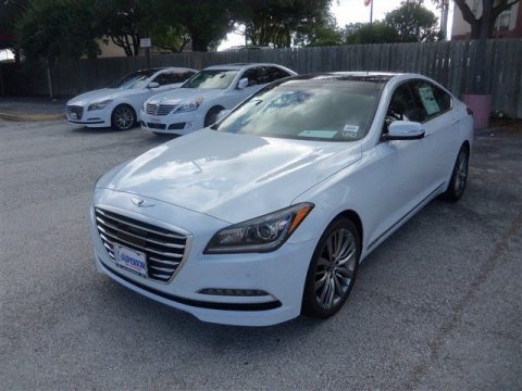 Casablanca White Hyundai Genesis 5.0 Sedan.  Click to enlarge.