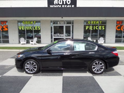 Crystal Black Pearl Honda Accord Sport Sedan.  Click to enlarge.