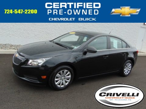 Black Granite Metallic Chevrolet Cruze LS.  Click to enlarge.