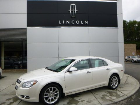 White Diamond Tricoat Chevrolet Malibu LTZ Sedan.  Click to enlarge.