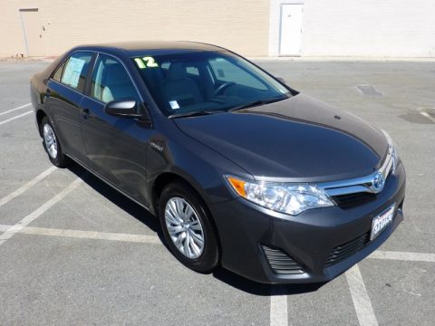 Magnetic Gray Metallic Toyota Camry Hybrid LE.  Click to enlarge.