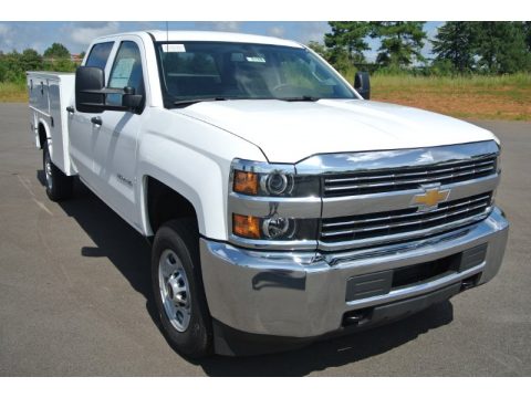 Summit White Chevrolet Silverado 2500HD WT Crew Cab 4x4 Utility.  Click to enlarge.