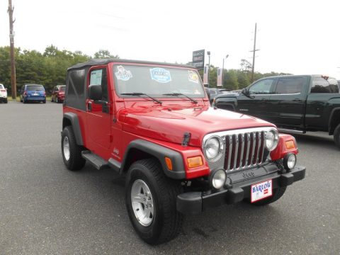 Flame Red Jeep Wrangler Unlimited 4x4.  Click to enlarge.