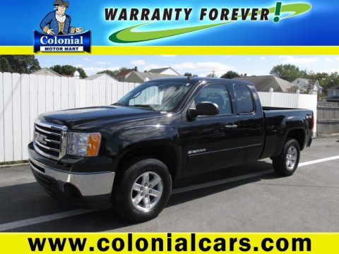 Onyx Black GMC Sierra 1500 SLE Extended Cab 4x4.  Click to enlarge.