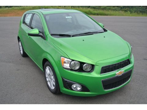 Dragon Green Metallic Chevrolet Sonic LT Hatchback.  Click to enlarge.