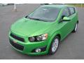 Front 3/4 View of 2015 Chevrolet Sonic LT Hatchback #2