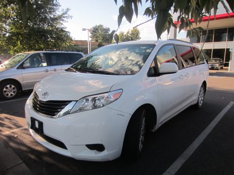 Super White Toyota Sienna LE AWD.  Click to enlarge.