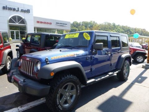 Surf Blue Pearl Jeep Wrangler Unlimited Mountain Edition 4x4.  Click to enlarge.